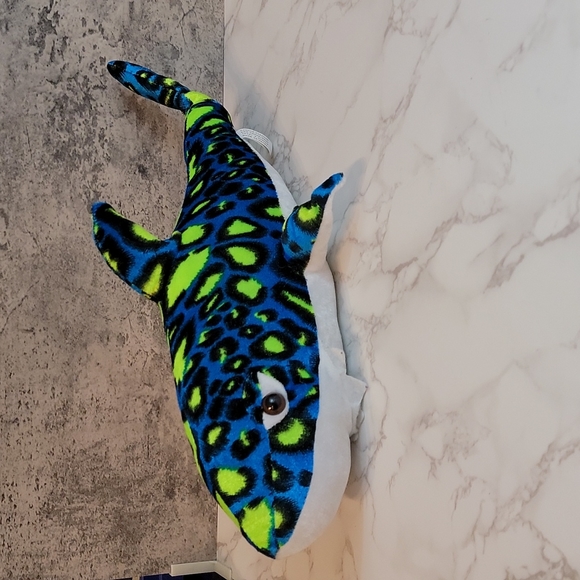Circus Circus Blue Tiger Shark Stuffed Animal Plush - Picture 2 of 5